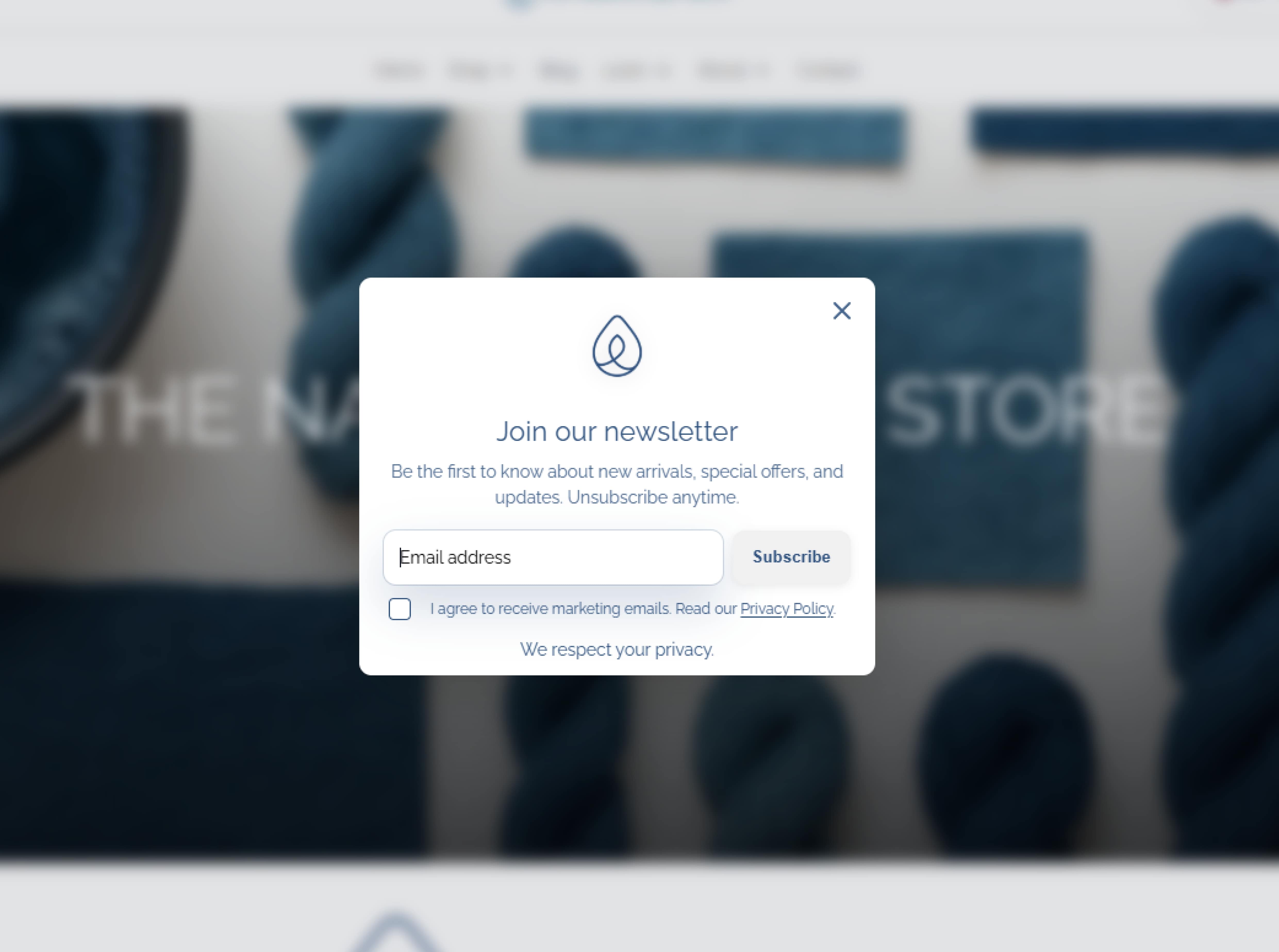 NaturalDyeStore: animated blog card preview